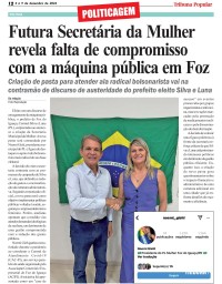 Futura Secretária da Mulher revela falta de compromisso com a máquina pública em Foz