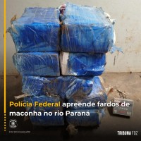 Policia Federal apreende carregamento de maconha na barranca do Rio Paraná
