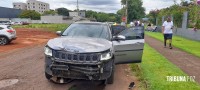 Motociclista fica ferido após colisão com Jeep no Bairro Vila Yolanda