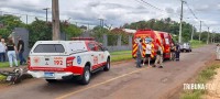 Motociclista fica ferido após colisão com Jeep no Bairro Vila Yolanda