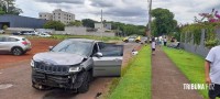 Motociclista fica ferido após colisão com Jeep no Bairro Vila Yolanda