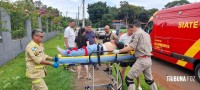 Motociclista fica ferido após colisão com Jeep no Bairro Vila Yolanda