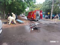 Motociclista é socorrido pelo Siate na Vila Yolanda