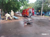 Motociclista é socorrido pelo Siate na Vila Yolanda