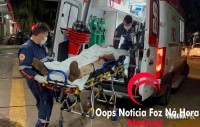 Homem baleado no braço é transferido de Itaipulândia para o hospital municipal de Foz do Iguaçu 