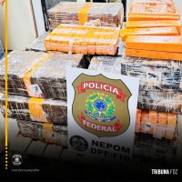 Policia Federal apreende embarcação com 427 Kg de maconha em Santa Helena