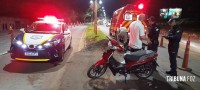 Motociclista é socorrido pelo Siate após queda na Av. das Cataratas