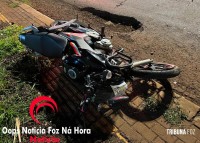Motociclista fica gravemente ferido após colisão frontal na marginal da BR-277 