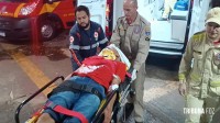 Motociclista é socorrido pelo Siate após queda no Porto Meira