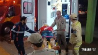 Motociclista é socorrido pelo Siate após queda no Porto Meira