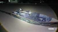 Policia Federal e Policia Militar apreendem embarcação com cigarros contrabandeados no rio Paraná