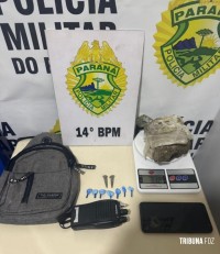 PM de Medianeira prende homem por trafico de drogas no Jardim Ipê
