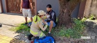 Motociclista é socorrido pelo Siate após colisão no Bairro Porto Meira