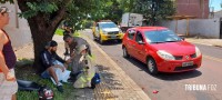 Motociclista é socorrido pelo Siate após colisão no Bairro Porto Meira