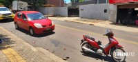 Motociclista é socorrido pelo Siate após colisão no Bairro Porto Meira