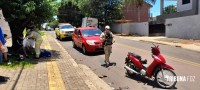 Motociclista é socorrido pelo Siate após colisão no Bairro Porto Meira