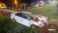 Condutor foge e abandona o veículo após acidente em Ciudad Del Este