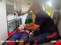 Jovem fica gravemente ferido após acidente no Bairro Três Bandeiras 