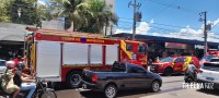 Principio de incêndio no Restaurante Bona Trattoria mobiliza o Corpo de Bombeiros de Foz do Iguaçu