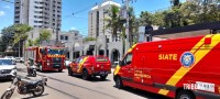 Principio de incêndio no Restaurante Bona Trattoria mobiliza o Corpo de Bombeiros de Foz do Iguaçu