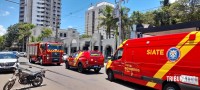 Principio de incêndio no Restaurante Bona Trattoria mobiliza o Corpo de Bombeiros de Foz do Iguaçu