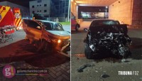 Motorista fica ferido após acidente de trânsito em Medianeira