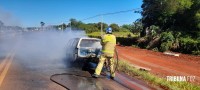 Condutor abandona veículo em chamas na Av. das Cataratas