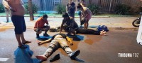 Siate socorre duas vítimas após colisão de duas motos no Jardim São Paulo