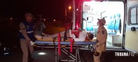 Motociclista é socorrido pelo Siate após colisão no Jardim Copacabana