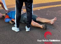 Motociclista sofre acidente após passar quebra-mola sem sinalização adequada na Av. Nacional 