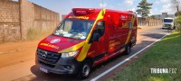 Motociclista fica ferido após desviar de cones e colidir contra um veículo na Av. Javier Koelbel