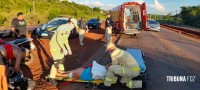 Siate socorre duas vítimas após queda de moto na Av. das Cataratas