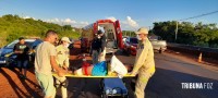 Siate socorre duas vítimas após queda de moto na Av. das Cataratas