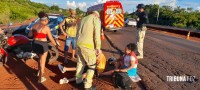 Siate socorre duas vítimas após queda de moto na Av. das Cataratas