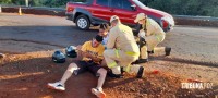 Siate socorre duas vítimas após queda de moto na Av. das Cataratas
