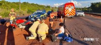 Siate socorre duas vítimas após queda de moto na Av. das Cataratas