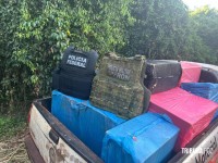 Policia Federal e PM apreendem 800 caixas de cigarros contrabandeados em São Miguel do Iguaçu