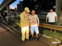 Motociclista é preso por embriaguez após colisão na BR-277 em Foz do Iguaçu