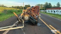 Colisão traseira em Missal deixa prejuízos e motorista foge do local