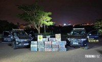 PF e PM apreendem fardos de maconha nas margens do rio Paraná