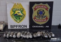 BPFRON e PF apreendem menor com 3 Kg de haxixe marroquino no antigo pedágio de Céu Azul