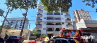 Incêndio em apartamento no centro de Foz do Iguaçu teria iniciado após ar-condicionado pegar fogo