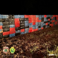 Policia Federal e PM apreendem centenas de caixas de cigarros em Santa Terezinha de Itaipu