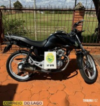 Polícia Militar recolhe motocicleta irregular e intensifica fiscalização em Itaipulândia
