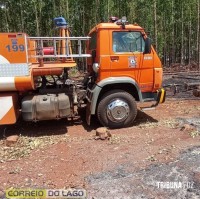 Defesa Civil e Corpo de Bombeiros contêm princípio de incêndio em distrito de Santa Helena