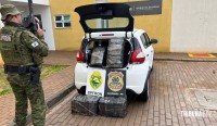 BPFRON e Policia Federal apreendem mais de 88 Kg de maconha em Santa Tereza do Oeste