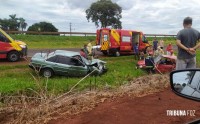 Três vitimas socorridas após colisão traseira na BR-277 em São Miguel do Iguaçu