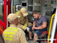 Acidente entre duas motos no bairro Cidade Nova deixa dois feridos