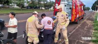Siate socorre motociclista após colisão de duas motos na Av. Felipe Wandscher