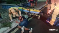 Ciclista é socorrido pelo Siate após queda no Bairro Porto Meira